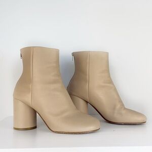 Maison Margiela Leather Block Heel Boots MAWUO308 Size 10